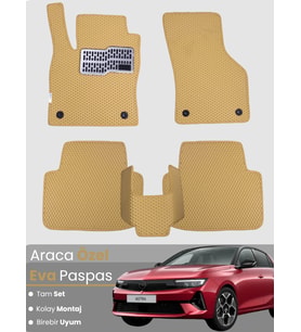 OPEL ASTRA L ELEKTRİKLİ (2022-2025) Uyumlu EVA Paspas Tam Set–Araca Özel,Kolay Montaj