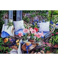 Keyif Köşesi Sayılarla Boyama Seti 40x50 cm (Tuvale Gerili)