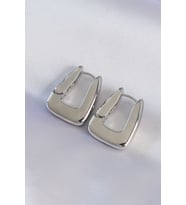 Pirinç Gümüş Renk Kalın Küpe TJ-BKP8979