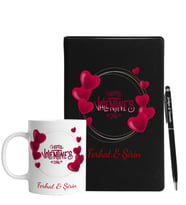 Sevgililer Gününe Özel Siyah Defter Kalem & Kupa Hediye Seti 20
