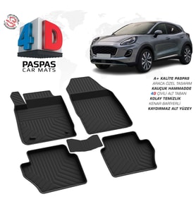 Ford Puma 4D Araca Özel Havuzlu Kauçuk Paspas 2019 Üzeri (Karışık)