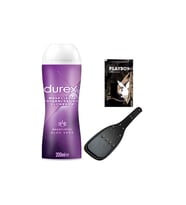 Durex Aloe Vera 2in1 Masaj&Kaydırıcı Jel + Siyah Deri Şaplak + Hediye