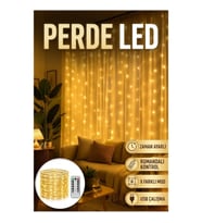 3x3 Metre Günışığı Perde Led Işık 8 Modlu Zaman Ayarlı USB Dekoratif Aydınlatma