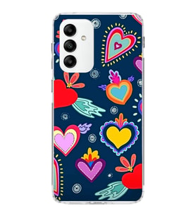 PrintiFy Samsung Galaxy A04s ile Uyumlu 1mm Slim Fit Retro Colors 3 Baskılı Şeffaf  Kılıf