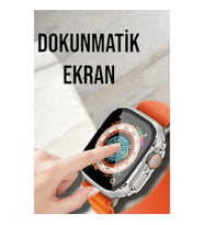 Mey İthalat® Bluetooth Bağlantılı 49MM Dokunmatik Akıllı Saat Sağlık ve Spor Takip Özellikli