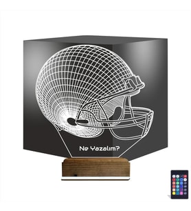 Luvivia Beyzbol Kask Kişiye Özel 3D Lamba - Masa Gece Lambası