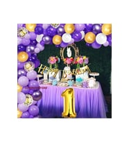 Çıtıpıtıstore Mor Renkli Doğum Günü Balon Zincir Set
