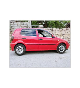 BLUEOTO VW Polo Krom Cam Çıtası 1994-2001 Paslanmaz Çelik 4 Parça