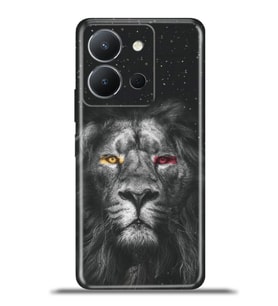 Vivo Y36 Kapak HD Renkli Dizayn Silikon Kılıf - Aslan