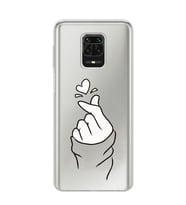 Redmi Note 9 Pro/Note 9S Uyumlu Kalp Desenli Şeffaf Telefon Kılıfı