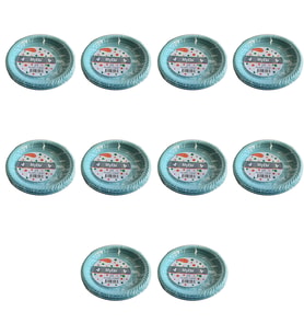 Roll-Up Kullan At Renkli Turkuaz Parti Davet Plastik Tabak - 22 Cm. - 25 Adetlik 10 Paket