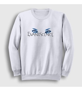 Presmono Unisex Beyaz Eyes Logo Evanescence Sweatshirt 146130tt