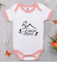 BK Kids Evimizin Neşesi Tasarımlı Pembe Bebek Body Zıbın-1