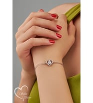 KALPLİ BAGET TEK TAŞ BİLEKLİK MİNİ GOLD-ROSE-GÜMÜŞ RENK 925 AYAR GÜMÜŞ BİLEKLİK (Gümüş)