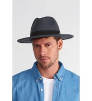 Erkek Ayarlanabilir Füme Fedora Şapka