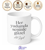 İsme Özel Tek Üretim Yazılı Baskılı Kupa Bardak Hediye Özel Tasarım