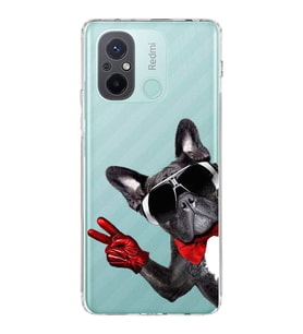 PrintiFy Xiaomi Redmi 12C ile Uyumlu 1mm Slim Fit Köpek 2 050e Baskılı Şeffaf  Kılıf