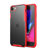 Microsonic Apple iPhone SE 2022 Kılıf Frosted Frame Kırmızı