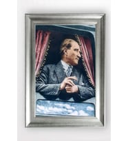 Gümüş Çerçeveli Atatürk Tablo cv760