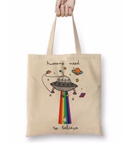 Humans Need To Belive Bez Çanta Uzun Saplı