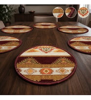 BK Gift 6 Adet El Yapımı Anadolu İzleri Kilim Kumaşı Supla Koleksiyonu 27cm -1