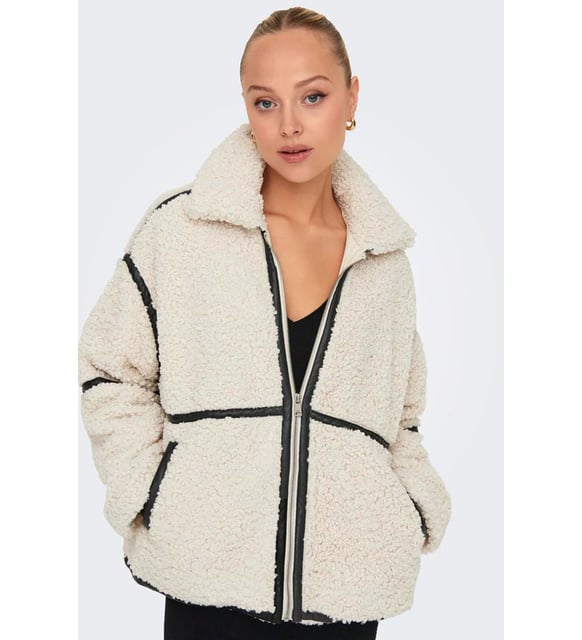 Only Kadın Teddy Ekru Peluş Mont - 15322440