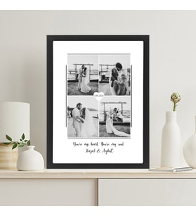 KİŞİYE ÖZEL TASARIM SEVGİLİYE KOLAJ SİYAH FOTOĞRAF ÇERÇEVESİ 21X30