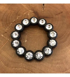 Laruni Taşlı Kulp 32mm (2 Adet) Siyah (Renksiz)