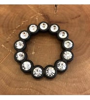 Laruni Taşlı Kulp 32mm (2 Adet) Siyah (Renksiz)