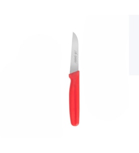 Basic Küt Ağızlı Sebze Meyve Bıçağı 8cm metal bıçak, 18cm komple ölçü , 1 adet Kırmızı