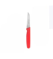 Basic Küt Ağızlı Sebze Meyve Bıçağı 8cm metal bıçak, 18cm komple ölçü , 1 adet Kırmızı