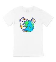 Dünya ve Kedi Tişört