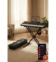 Midex PS-5200BK-HS Pro Org 61 LED Işıklı Tuş Hassasiyetli Bluetooth Midi Kulaklık Stand