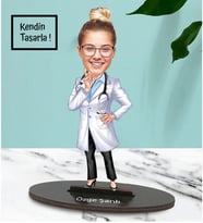 Kendin Tasarla  Doktor 3 Tasarımlı Karikatür Biblo