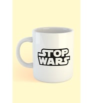 Stop Wars Baskılı Kahve Kupası