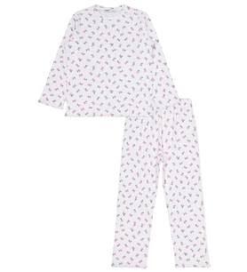 Civil Girls Çiçek Desenli 10-13 Yaş Pijama Takımı - Ekru