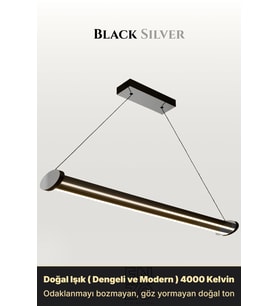 Mira Silver Lineer LED Sarkıt Avize – Kumandalı Dim Edilebilir – Aşağı Işık