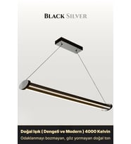 Mira Silver Lineer LED Sarkıt Avize – Kumandalı Dim Edilebilir – Aşağı Işık
