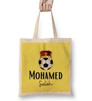 Mohamed Salah Artwork Bez Çanta Uzun Saplı