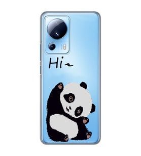 Xiaomi Mi 13 Lite Uyumlu Sevimli Panda Desenli Şeffaf Telefon Kılıfı