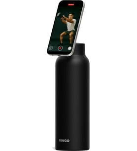 Ringo Pro Pipetli, Telefon Tutuculu Termal Çelik Termos 710 ml (Siyah)