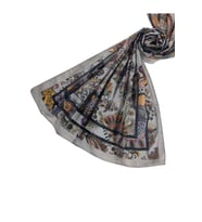 Mısırlı Eşarp Etnik Desenli Pamuklu Şal 75x190 cm (Taş)