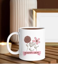 BK Gift Kişiye Özel Anneler Günü Temalı Beyaz Kupa Bardak, Anneler Günü Hediyesi, Anneye Hediye, Ev Hediyesi-4