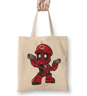 Deadpool Mario Marvel Bez Çanta Uzun Saplı