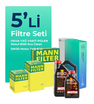Mann Audi Q5 40 TDi Filtre Bakım Seti Motul Motor Yağlı (2021-2024) 5 Li