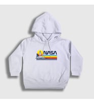 Presmono Unisex Çocuk Beyaz Sun Nasa Space Uzay Kapüşonlu Sweatshirt 369672tt
