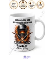 Kaynakçıya Hediye Kişiye Özel Baskılı Kupa Bardak Kaynak Ustası Hediye