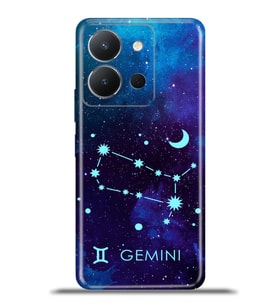 Vivo Y36 Kapak HD Renkli Dizayn Silikon Kılıf - İkizler Burcu