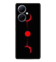 Vivo V29 Lite Kılıf Silikon Desen Özel Seri Red Moon 1710
