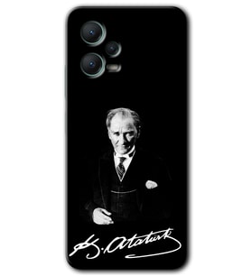 Redmi Note 12 5G Kılıf HD Desen Baskılı Kılıf - Atatürk İmza